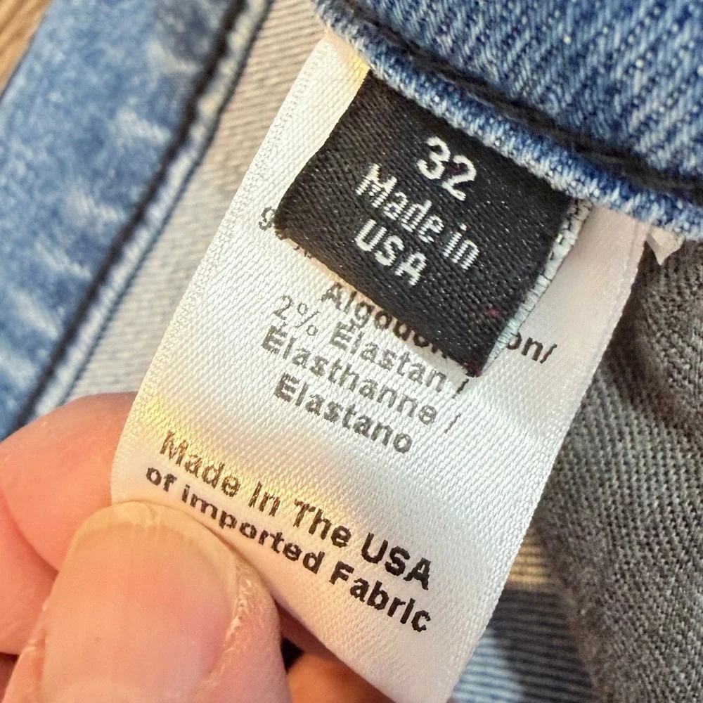 Rudes‎ Denim Los Angeles Straight Leg Jeans Medium Wash Button Fly Size 32 USA